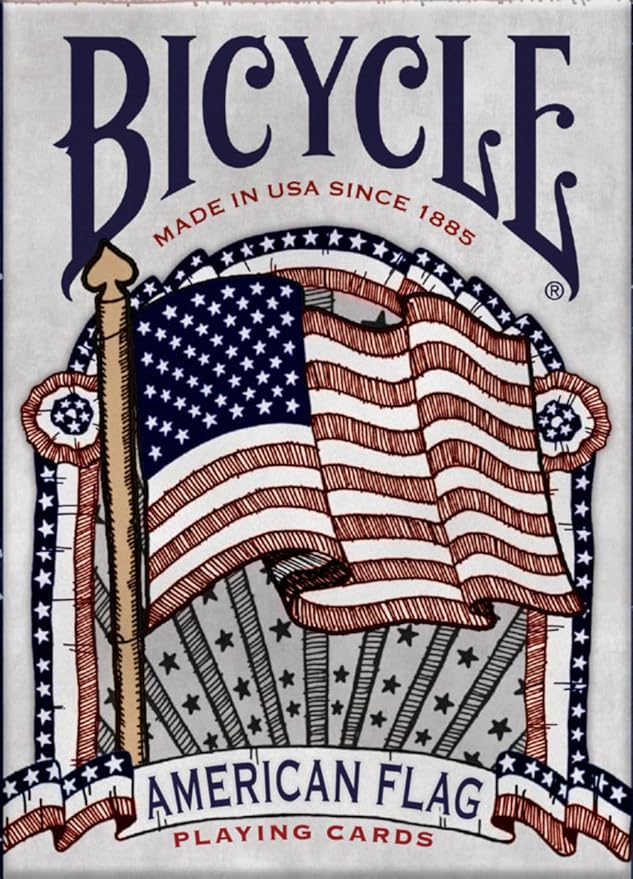 Bicycle American Flag Poker Size Standard Index Playing Cards - 1036202,10 years old and up