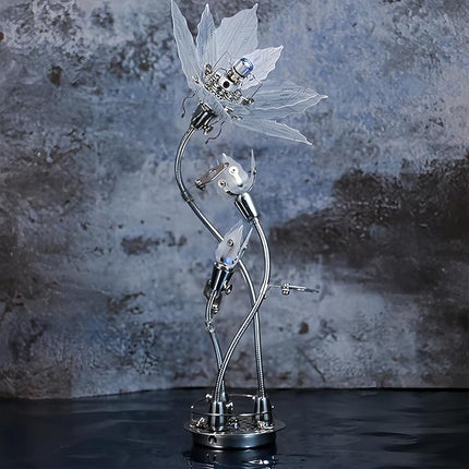 ZUNPINSPACE 3D Flower Puzzle Metal Model Kit, 3D Metal Puzzle Adult, 3D Mechanical Model，Brain Teaser Puzzles DIY Assembling Flower for Stress Relief - Exquisite Gifts for Teenagers and Adults