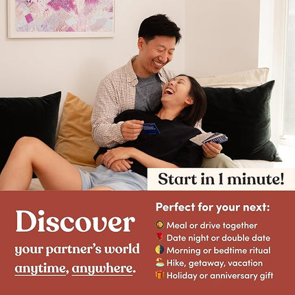 Partners are Human | 140 Conversation Cards to Help Deepen Romantic Relationships | Card Game for Bonding & Communication | Therapy for Adults