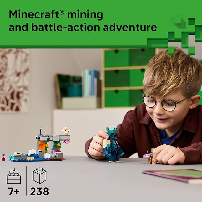 LEGO Minecraft The Warden Encounter Kids Toy - Collectible Building Set for Boys and Girls 7+- with Silent Ranger Minifigure - Stocking Stuffers Gift for Christmas - 21274