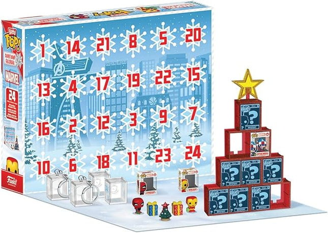 Funko Pop! Bitty Countdown Calendar: Marvel Comics - 24 Days of Surprises - Collectible Vinyl Mini Figures - Mystery Box - Gift Idea - Holiday Present for Kids - Christmas or Birthday Countdown