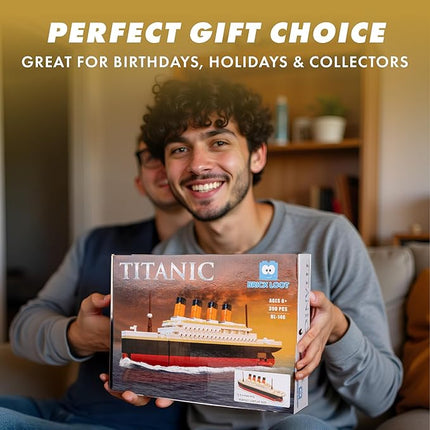 Brick Loot Titanic Micro Building Blocks Set – 390-Piece DIY Ship Model Kit, Mini Bricks for Adults & Kids, 3D Puzzle STEM Toy, Collectible Display, Gift for Ship Lovers & Puzzle Fans (Large)