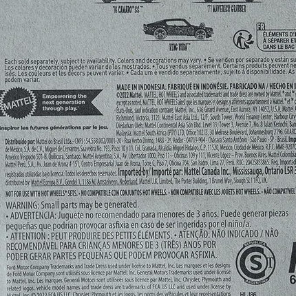 Hot Wheels '71 Maverick Grabber Halloween 1:64 Scale Car, Black, 2" x 3" x 1.5"