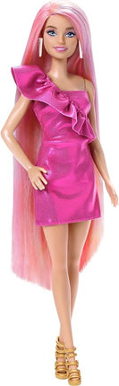 Barbie Fun & Fancy Set, Fashion Doll with Extra-Long Color-Streaked Blonde Hair, Clothes & Styling Accessories