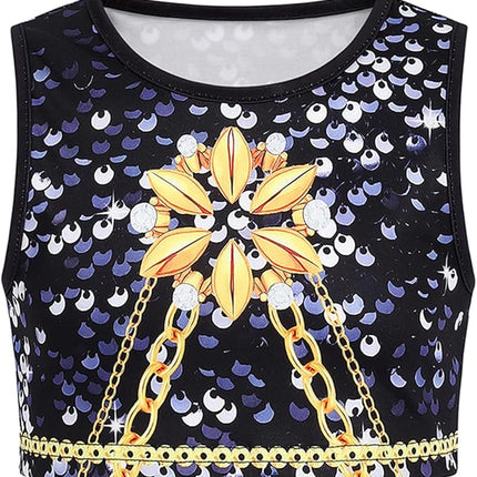 Girls Demon Pop Singer Hunters Costume 3-14 Years Stage Dance Idol Cosplay Outfit, Kids Halloween Costumes