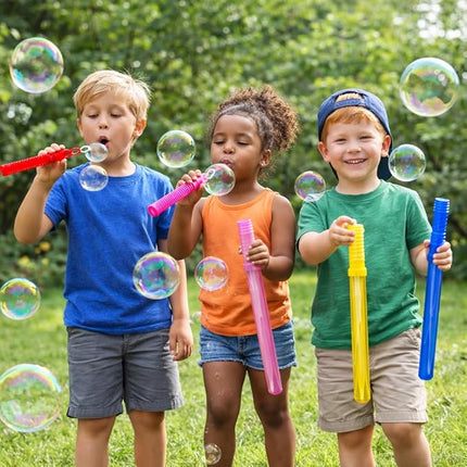 oojami 30 Pack Big Bubble Wands - 14 inches Assortment of Colors Ideal for Party Favors Birthday School Easter Graduation, Bubble Theme Party Value Pack