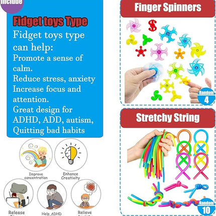 109 PCS Premium Party Favors Toys for Kids,Assortment Mini Pop Fidget it Toys for All Ages Kids,Classroom Prizes,Treasure Chest, Prize Box Toys, Goody Bag Fillers,Carnival Prizes for Boys Girls 4-10