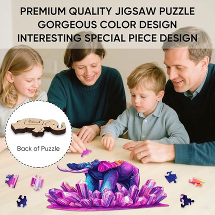 Wooden Puzzles for Adults 500 Pieces, Elephant Jigsaw Puzzles, Adult Puzzles Animal Wooden Toys 17x17.7 inch, Home Decor Gift Family Brain Game for Men Women Elders Seniors