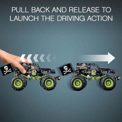 LEGO Technic Monster Jam Grave Digger 42118 Set - Truck Toy to Off-Road Buggy, Pull-Back Motor, Vehicle Building and Learning Playset, Gift for Grandchildren or Any Monster Truck Fans Ages 7 and Up