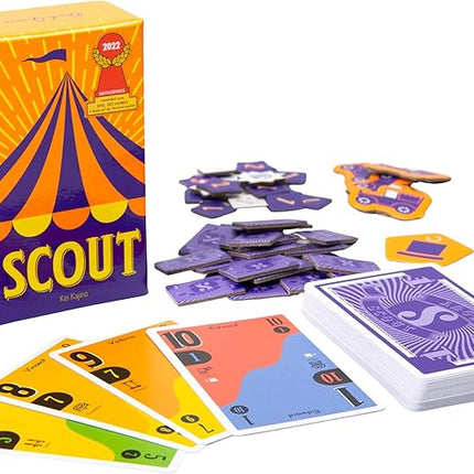 Scout – Award-Nominated Strategic Card Game | 2–5 Players | Ages 9+ | Portable Travel Game
