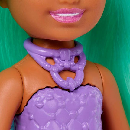 Barbie Unicorn-Inspired Chelsea Doll with Green Hair, Unicorn Toys, Horn Headband and Detachable Tail