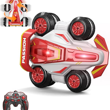 Upgraded Remote Control Car 360° Spins RC Car 2- in-1 Anti-Gravity RC Racer Wheelie Drift Stunt Car with Lights&Music Birthday Gifts Toys for 6 7 8 9 10 11 12 Year Old Boys