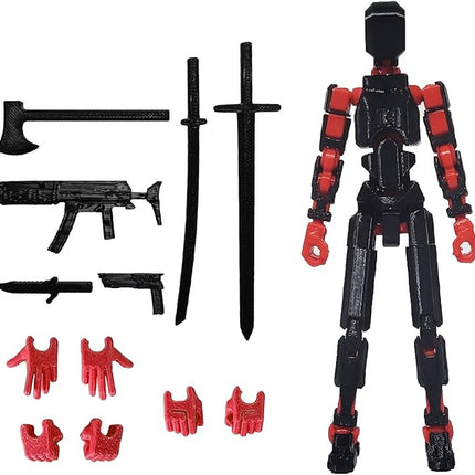 Assembly Completed T13 Action Figure, Titan 13 3D Printed Action Figure, 3D Printed Titan13, Assembled Dummy 13 Lucky 13 Toy Figure