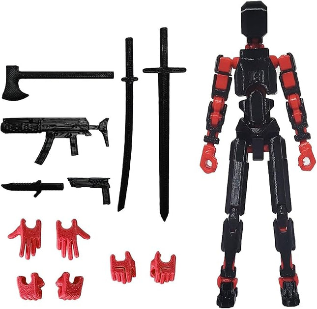 Assembly Completed T13 Action Figure, Titan 13 3D Printed Action Figure, 3D Printed Titan13, Assembled Dummy 13 Lucky 13 Toy Figure