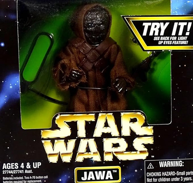 Star Wars Action Collection Fully Poseable Authentically Styled 6 Inch Tall Action Figure - JAWA with Light Up Eyes Feature and Accessories