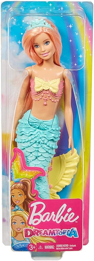 Barbie Dreamtopia Mermaid Doll, Coral Hair