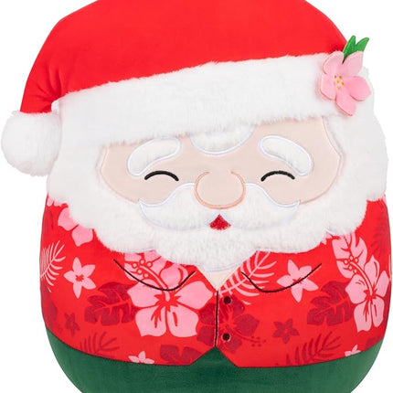 Squishmallows Original 14in Nick The Santa Claus in Red Hawaiian Shirt – Official Jazwares Holiday Plush (Large)