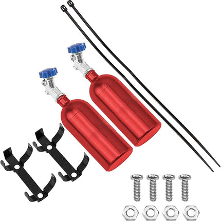 2Pack Vgoohobby Simulation Nitrogen Bottle Decoration Part Accessory Compatible with Traxxas TRX4 Axial SCX10 RC4WD Tamiya CC01 D90 90046 1/10 RC Crawler (Red)