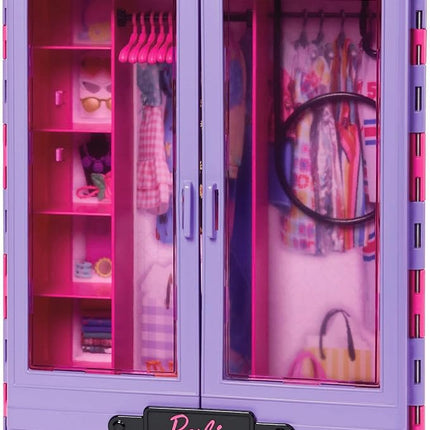 Barbie Fashionistas Ultimate Closet Portable Fashion Toy with Doll, Clothing, Accessories and Hangers, Gift for 3 Years Old and Up