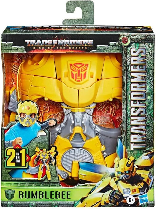 Transformers Toys Rise of The Beasts Movie Bumblebee 2-in-1 Converting Roleplay Mask Action Figure for Ages 6 and Up, 9-inch