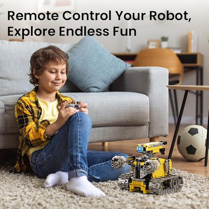 Sillbird Robot Building Kit with Remote Control Gifts for Kids Boys Ages 8-13, Coding STEM Robotic Technic Racer Car Toys for Birthday, Build 6in1 Model with 631 Pieces