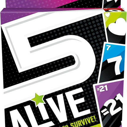 Hasbro Gaming 5 Alive Card Game, Fast-Paced Game for Kids and Families, Easy to Learn, 2 to 6 Players, Fun Summer Activities, Vacation Travel Essentials, Ages 8+