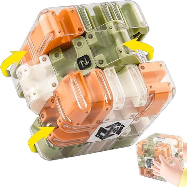 Large Labyrinth 3D Puzzles Maze Cube - Engaging Brain Teaser Toy, 3D Ball Maze, 3D Puzzle Ball Labyrinth Cube for Kids and Adults (1PCS)