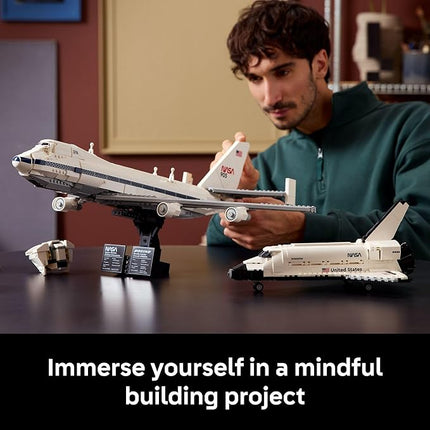 LEGO Icons Shuttle Carrier Aircraft Building Set for Adults - Spaceship & Airplane Model Kit for Adults, Ages 18+ - Air & Space Decor - Gift Idea for Men & Women - 10360