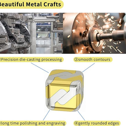Metal-Puzzles 3D-Brain-Teaser Toys: Cool-Gadgets-Stuff Box Puzzles-Toy for Kid Children Teen Adult, ADHD Tools Stress Relief Gift for Office Home School Christmas Women Men Square-Cube