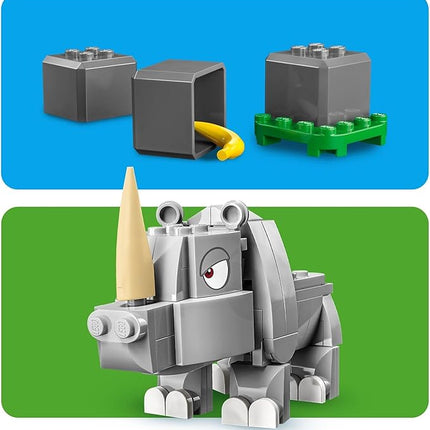 LEGO Super Mario Rambi The Rhino Expansion Set 71420, Game Inspired Building Toy Set to Combine with a Starter Course, This Collectible Super Mario Bros Toy Makes a Great Gift for Kids Ages 7 and Up