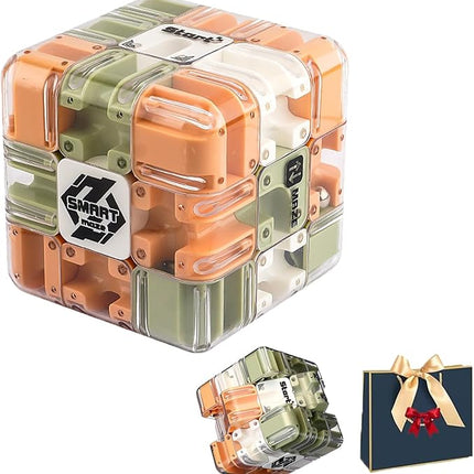 Large Labyrinth 3D Puzzle Maze Cube, 3D Magic Cube Maze Ball Puzzle, Engaging Brain Teaser Magic Cube, Handheld Fidget Game for Anxiety Relief (A-1PCS)