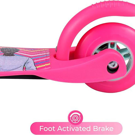 Voyager - Self Balancing Kick Scooter with Light Up Wheels, Extra Wide Deck, 3 Wheel Platform, Foot Activated Brake, 75 lbs Limit, Kids & Toddlers Girls or Boys, for Ages 3 and Up