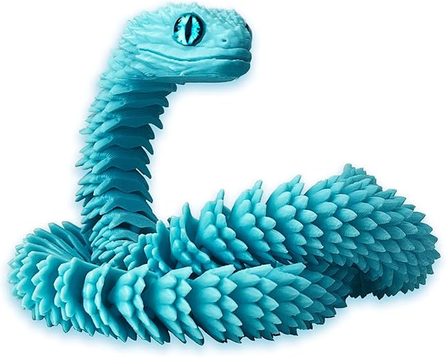 24in 3D Printed Snake Toys, Flexible 3D Printed Animal, Fidget ADHD Snake Toys, Perfect Desk Pet for Animal Collectors