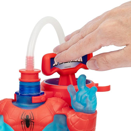 Heroes of Goo Jit Zu Marvel Hero Creator Spider-Man with 3 Unique Goo Fillings, Mix, Fill & Create Your Own Stretchy Spider-Man Hero of Goo JIT Zu Action Figure, Mix, Fill & Create Again and Again.