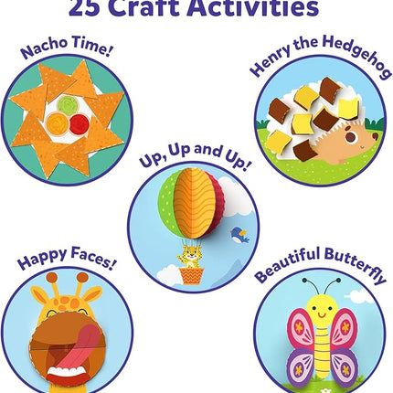 Skillmatics Scissor Skills Activity Book - Snip Snip, 25 Fun Cutting & Creative Activities for Preschoolers, 2 Child-Safe Scissors, Fine Motor Skills, Felt Craft Kit, Gifts for Kids Ages 3, 4, 5, 6, 7