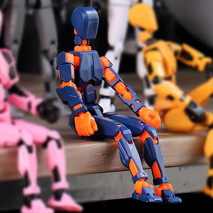 Titan 13 Action Figure, Action Figures, Titan 13 Action Figure 3D Printed Robot Multi-Jointed Movable, Desktop Decorations for Game Lovers（Pink）