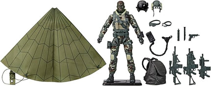 G.I. Joe Classified Series 60th Anniversary Action Pilot - Halo (High Altitude Low Opening) Jumper, 6 Inch Action Figure with Parachute & 18 Accessories
