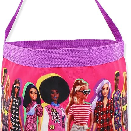 Barbie Collapsible Nylon Basket Bucket Tote Bag