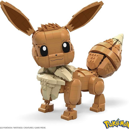 MEGA Pokémon Building Toys Set Jumbo Eevee with 824 Pieces, Articulated and Poseable, 11 Inches Tall, for Kids