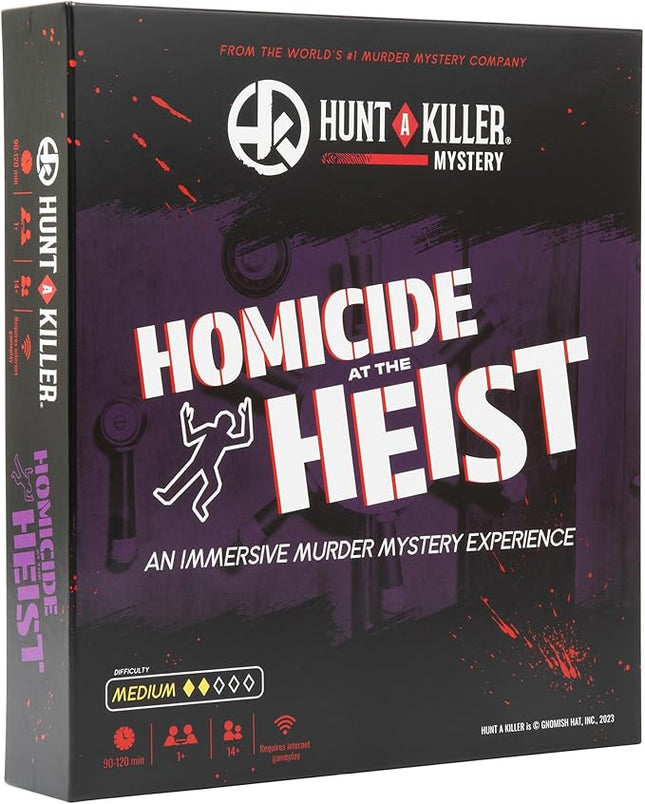 Hunt a Killer: Homicide at The Heist, Solve the Murder of a Brilliant Jewel Thief, Murder Mystery Game for Adults, Perfect for True Crime Fans, Mystery Box for Game Night, Designed 1+ Players Ages 14+