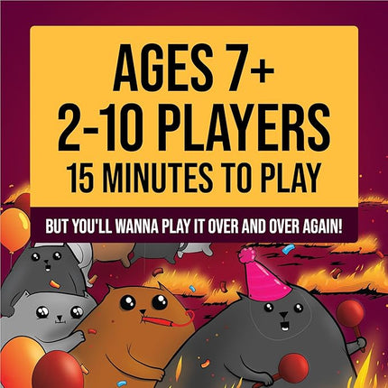 Exploding Kittens Party Pack - 2-10 Players - Ages 7+ - 15 Minutes to Play - Party & Family Card Game for Kids & Adults