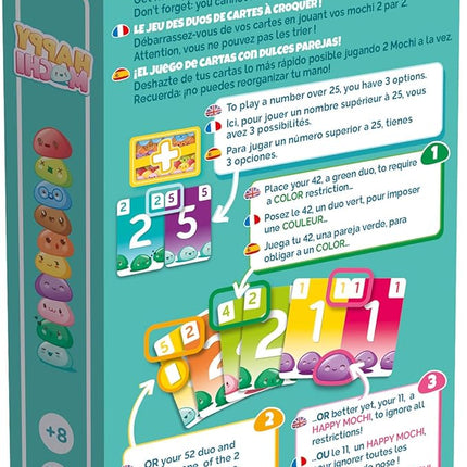 Asmodee Happy Mochi Card Game (Eco-Blister) - Fast-Paced Strategy Game for Kids & Families with Colorful Effects & Cute Mochi Characters, Ages 8+, 2-6 Players, 20 Minute Playtime