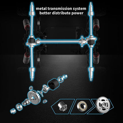 20208 1/20 Scale Brushless Fast RC Cars for Adults, Max 45KMH High Speed Moster RC Buggy,Hobby RC Trucks 4X4 Offroad,All Terrain RTR Remote Control Car with 2 Bettery