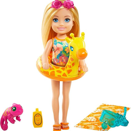 Barbie and Chelsea The Lost Birthday Playset with Chelsea Doll (Blonde, 6-in), Jungle Pet, Floatie and Accessories, Gift for 3 to 7 Year Olds