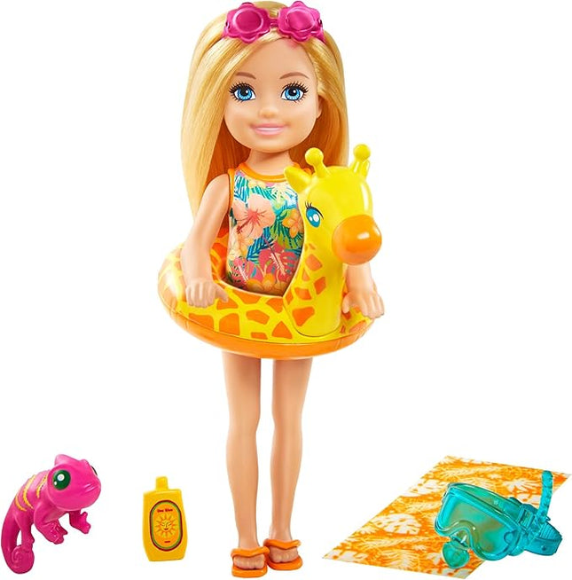 Barbie and Chelsea The Lost Birthday Playset with Chelsea Doll (Blonde, 6-in), Jungle Pet, Floatie and Accessories, Gift for 3 to 7 Year Olds