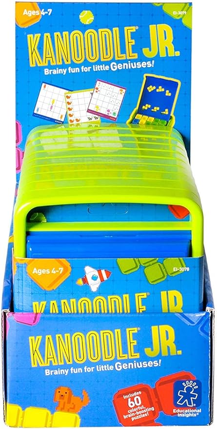 Educational Insights Kanoodle Jr. (Pack of 10) - 3D Brain Teaser Puzzles, Single Player Brain Game, Fun Travel Games for Kids, Challenging Logic Puzzle Games and Gifts for Boys & Girls Ages 4+