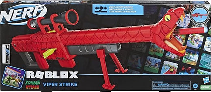 NERF Roblox Zombie Attack: Viper Strike Sniper-Inspired Blaster with Scope, Code for Exclusive Virtual Item