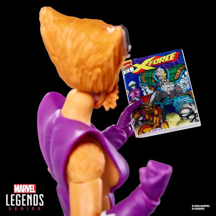 Marvel Legends Series Feral, X-Force #1 (1991) and X-Men Comics-Inspired Collectible 6-Inch Scale Action Figure with Character-Sized Comic Accessory