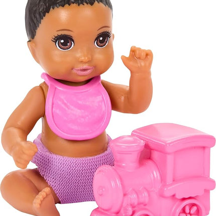 Barbie Skipper Babysitters, Inc. Playset with Brunette Doll, Brunette Toddler Doll, High Chair & 8 Accessories Including Food 2