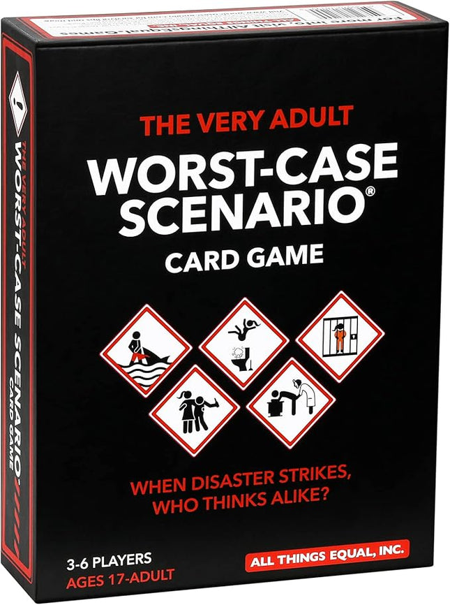 Moose games The Very Adult Worst-CASE Scenario Card Game - All New Party Game | 0% Trivia, 100% Humorous Fun, Black
